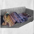 thumbnail image 5 of Hawaiian Soft Flannel Fleece Blanket, Colorful Sunrise at Halona Cove Eternity Beach Oahu Foggy Coast Seascape, Cozy Plush for Indoor and Outdoor Use, 50" x 70", Yellow Orange Purple, by Ambesonne, 5 of 5