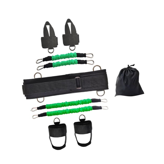 koolsoo Boxing Resistance Bands Exercise Bands for Men Women with Storage Speed Agility Training Tool for Taekwondo Green