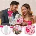 thumbnail image 1 of Hucha sorpresa con sobre rojo para San Valentín, caja de regalo pequeña, regalo romántico, regalo único, diseño plegable, marco de metal, diseño de 2 niveles, para oficina., 1 of 9