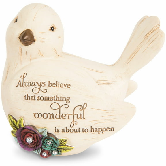 Pavilion Believe - 3.5" Bird Figurine - "Always believe that something wonderful is about to happen"