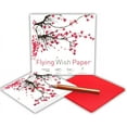 thumbnail image 2 of Flying Wish Paper Combo Pack, 1 x Cherry Blossoms 1 x Make A Wish, Mini Kit Combos, Write it, Light it, Watch it Fly - (2 x Mini Sets) - 5" x 5" Each Cherry Blossoms Make A Wish - 2 Sets, 2 of 6