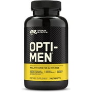 Optimum Nutrition Opti-Men, Vitamin C, Zinc and Vitamin D, E, B12 for Immune Support Mens Daily Multivitamin Supplement, 240 Count Packaging May Vary