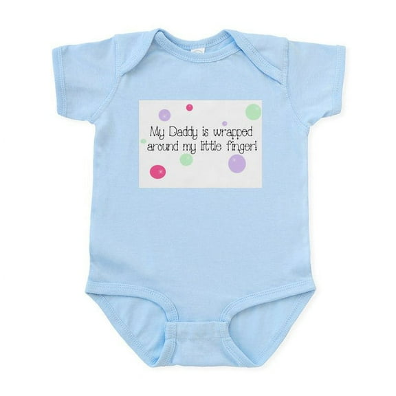CafePress - Daddy Wrapped Around My Finger Infant Creeper - Baby Light Bodysuit, Size Newborn - 24 Months