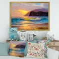 thumbnail image 3 of Designart 'Sunrise Glow On The Sea Waves V' Nautical & Coastal Framed Art Print, 3 of 4