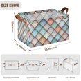 thumbnail image 7 of Yayeee Foldable Storage Basket for Shelves with Handles Set of 2 Waterproof Cloth Bins, Colorful Art Pattern, 7 of 7