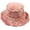 Pink, variant on Bucket Hat Denim Fisherman Hat for Women Fringe Wide Brim Summer UV Protection Sun Hat Distressed Beach Hat