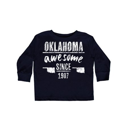 

Inktastic Oklahoma Awesome Since 1907 Gift Toddler Boy or Toddler Girl Long Sleeve T-Shirt