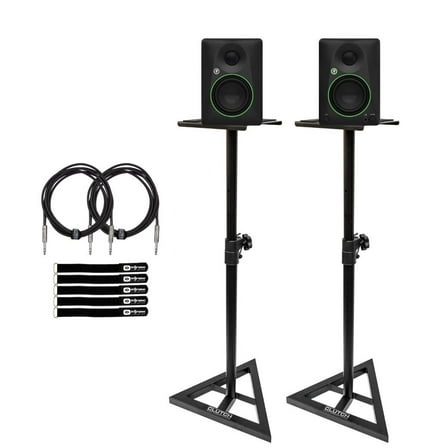 Mackie CR4.5BT 4.5" Powered Bluetooth Studio Monitors with Stands Package