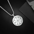 thumbnail image 3 of RSAMD Vintage Key of Solomon Pentacle Seal Saturn Pendant Wicca Pagan Amulet Necklace-Saturn #6-Silver, 3 of 5