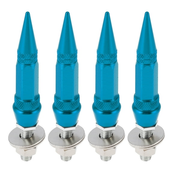 Unique Bargains Universal Motorcycle M6 License Plate Screws Cover 82mm Anti Theft License Plate Screw Frame Bolt Kit Aluminum Alloy Blue 4 Pcs
