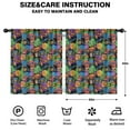 thumbnail image 2 of Blackout Kids Curtains,Colorful Games Graffiti Black Pattern Childrens Insulated Curtains Set Of 2,Bedroom Essentials,Toddler Room Decor 52"x63", 2 of 5