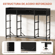thumbnail image 5 of Comoda Cajonera para Recamara - 9 Cajones De Tela con Parte Superior de Madera y Marco De Acero - Estante Abierto de 2 Niveles - Mueble para TV - Luz Led, 5 of 9
