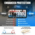 thumbnail image 4 of HUGFEGWE 2 Pack License Plate Frame Cover, Cover Curved Surface Design Clear License Plate Protector with Frame, Bubble Covers Protect Your Front & Back License Plate Frame Automotive AZ824-24714, 4 of 5