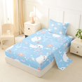 thumbnail image 2 of Homewish Sky Halloween Ghost Twin Sheets,Cute Pink Heart Candy Print Bedding,Baby Blue,3pcs,1 Fitted Sheet and 1 Pillowcase, 2 of 6
