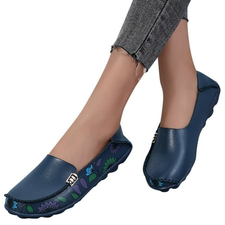 

ERTUTUYI Fashion Womens Breathable Lace Up Shoes Flats Casual Shoes Dark Blue 37