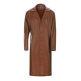 thumbnail image 6 of uikmnh Coats for Men's Fall Solid Color Lapel Pocket Thin Double Trench Coat Belt Size:3XL, 6 of 9