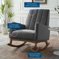 thumbnail image 6 of Modway Sway Performance Velvet Rocking Chair in Gray, 6 of 7
