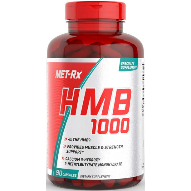 MET-Rx HMB 1000 Dietary Supplement, Muscle and Strength Support, 90 Count