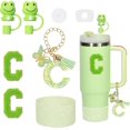 thumbnail image 1 of YWC-8PCS Green Cup Accessories Set For Stanley 30oz 40oz,Including Boot,Spill Proof Stopper,2PCS Stanley Straw Cover and 2PCS Sticker Letter (Letter C), 1 of 4