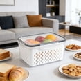 thumbnail image 4 of 2-Tier Drain Basket Storage Container With Sealed Lid, Integrated Washing And Storage For Fruits And Vegetables, 4 of 4