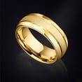thumbnail image 6 of GY Yellow Gold Plated 8mm Titanium Steel Ring for Men Wedding Band Man Ring, 6 of 7