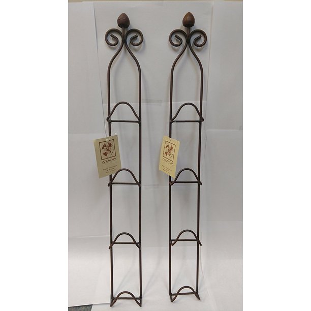 s and Weavers Metal Vertical Plate Racks, Mini, Rust Colored, Set of 2