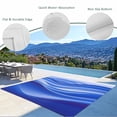 thumbnail image 3 of Blue Striped Outdoor Rug 5x8 Ft - Reversible Patio Rug Outdoor Camping Rugs, Modern Abstract Art Wave Moire Gradient Washable Indoor Outdoor Area Rugs, Non-Slip Outdoor Carpet Runner for Deck/Porch, 3 of 8