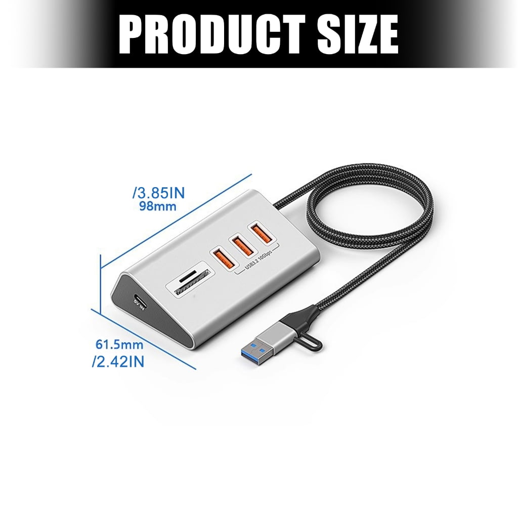 Fast Speed 10Gbps USB C Hubs Multiports Adapter Card Reader For Laptops Tablets