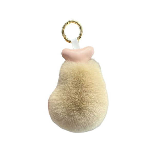 Qarigey LLavero de anillo portátil para coche, soporte para llavero, bolso, cartera, bolso, llavero decorativo, colgante, joyería para mujer Ropa, zapatos y accesorios Miscelánea Marrón claro Qarigey AP014155-05