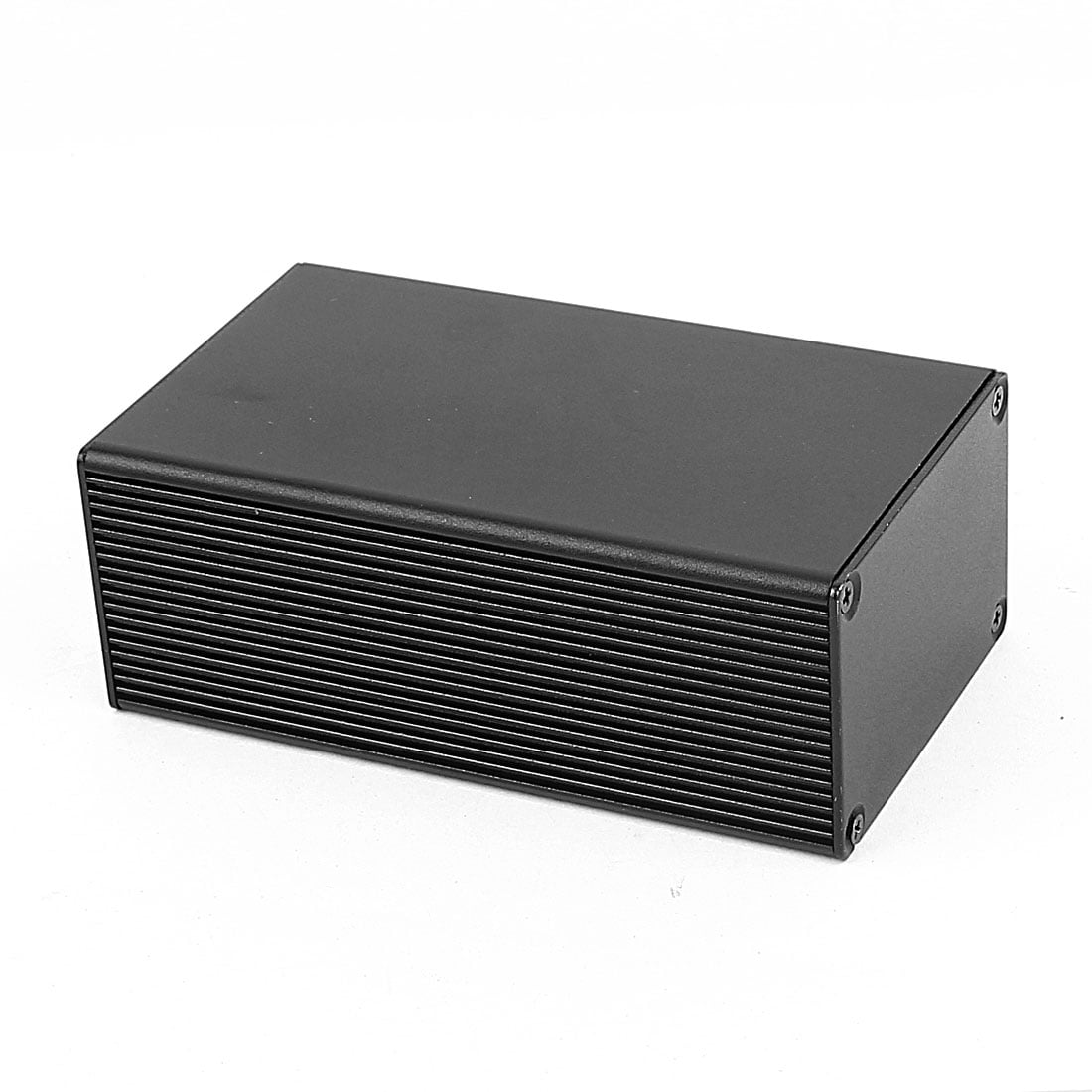 Unique Bargains Aluminum Enclosure Electronic Power DIY Junction Project Plain Box Black