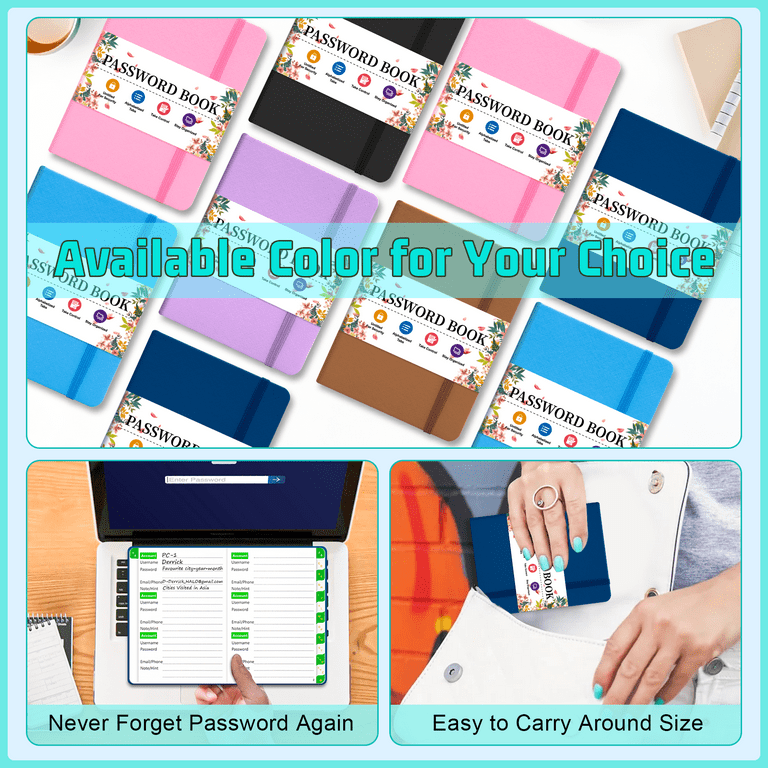 Spiral * Book With Tabs.Internet Address And Password Organizer Logbook With Alphabetical Tabs.Small Pocket Size Password Notebook For Computer&Website * * For Home&Office
