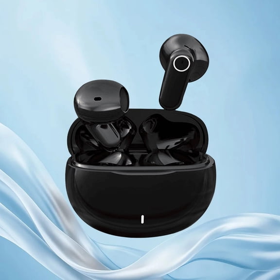 Wireless Earbuds, Bluetooth 5.4 Half in Ear with Noise Reduction, 8H Single 48H Total Battery, Comfortable Short Stem Design, IP5 Sweat Resistant, Touch Control