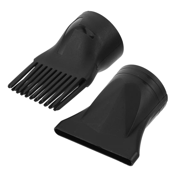 OFFIGAM Hair Dryer Concentrator Nozzle Comb with Universal 2pcs Black Plastic
