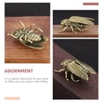 thumbnail image 2 of Set of 4 Decorative Brass Cicada Insect Ornaments for Desktop, Delicate Cicada Models, Unique Home and Office Decor, 2 of 6