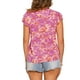 thumbnail image 3 of INSPIRAR CHIC Blusas de verano con cuello en V con volantes y mangas cortas para mujeres XS Rosa intenso, 3 of 6