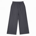 thumbnail image 5 of Ccpelsie Girls Straight Leg Casual Pants Baggy Fit Lounge Sweatpants Elastic Waist Soft Joggers with Pockets Spring Everyday Wear(A01-Dark Gray,10-12 Years), 5 of 7
