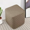 thumbnail image 3 of Stretch Ottoman Cover Furniture Ottoman Foot Rest Cover for Footrest Foot Stool , Brown, 3 of 7