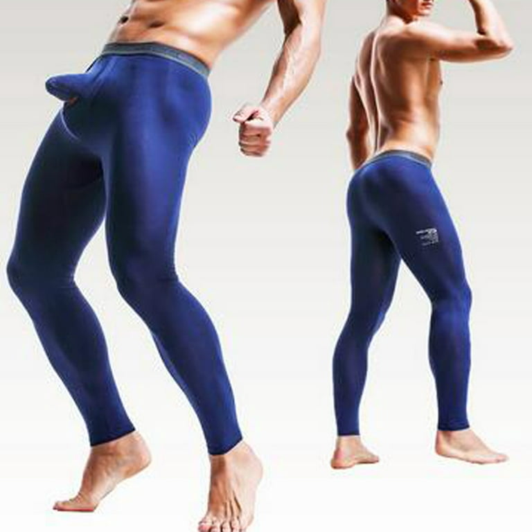 Men's Thermal Compression Pants Athletic Leggings Base Layer Bottoms  Underwear Slim Legging Tight Pant Trousers