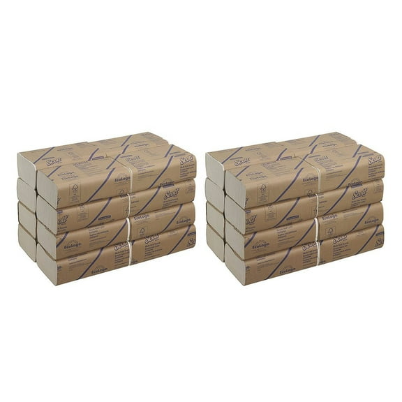 Scott Multifold Paper XhDCX Towels 01804 with Fast-Drying Absorbency Pockets, White, 16 Pack 2 Pack