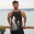 thumbnail image 6 of Pofeuu Ruins Tiger Warrior Print Men's Workout Tank Tops Sleeveless Muscle Gym Shirt Quick Dry-XX-Large, 6 of 7