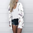thumbnail image 1 of LOVZFMLL Vestes pour Femmes Imprimé Manches Longues Blouse Décontractée avec Poche Cardigan Extérieur, 1 of 6