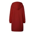thumbnail image 7 of Dovford Oversized Hoodies for Women Zip Up Knee Length Tunic Sweatshirts Casual Long Sleeve Spring Hooded Jackets With Pocket, 7 of 7