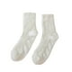 thumbnail image 1 of Qarigey 1 par de calcetines de poliéster para mujer, lavables, reutilizables, elegantes, informales, transpirables, de Color sólido, antideslizantes, Medias Blanco Qarigey AP012065-01, 1 of 6