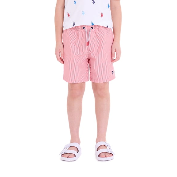 U.S. Polo Assn. Boys Stripe Seersucker Swim Short, Sizes 4-18