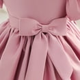 thumbnail image 6 of HAWEE Toddler Baby Girls Elegant Solid Color Flower Girl Dress Wedding Baptism Pageant Formal Dress Age 12M-6Years, 6 of 7