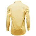 thumbnail image 3 of Omega Italy Men's Long Sleeve Dress Shirt Solid Color Regular Fit 25 Colors, 3 of 5