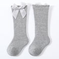 thumbnail image 1 of Calcetines de tubo medio a rayas para niños y niñas, calcetines de tubo largos con lazo para niños, calcetines de bebé con boca de burbuja y boca suelta, 1 of 6