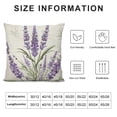 thumbnail image 5 of WERPE  Pretty Purple Lavender Throw Pillow Covers Flowers-Themed Pillow Cushion Cases with Zipper, Modern Decorative Pillow Cases for Girls Women Sofa Couch Bedroom Living Room Car, 5 of 5
