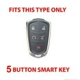 thumbnail image 6 of Dobrev 5 Buttons Silicone Case Protector Key Fob Cover Smart Car Remote Holder for Cadillac XT 5 ATS CT6 XTS SRX CTS ATS-L Escalade CTS 2016 2017 (Black Leather), 6 of 6