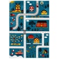 thumbnail image 2 of SAFAVIEH Carousel Kids Railroad Town Area Rug, Blue/Beige, 5'3" x 7'6", 2 of 11